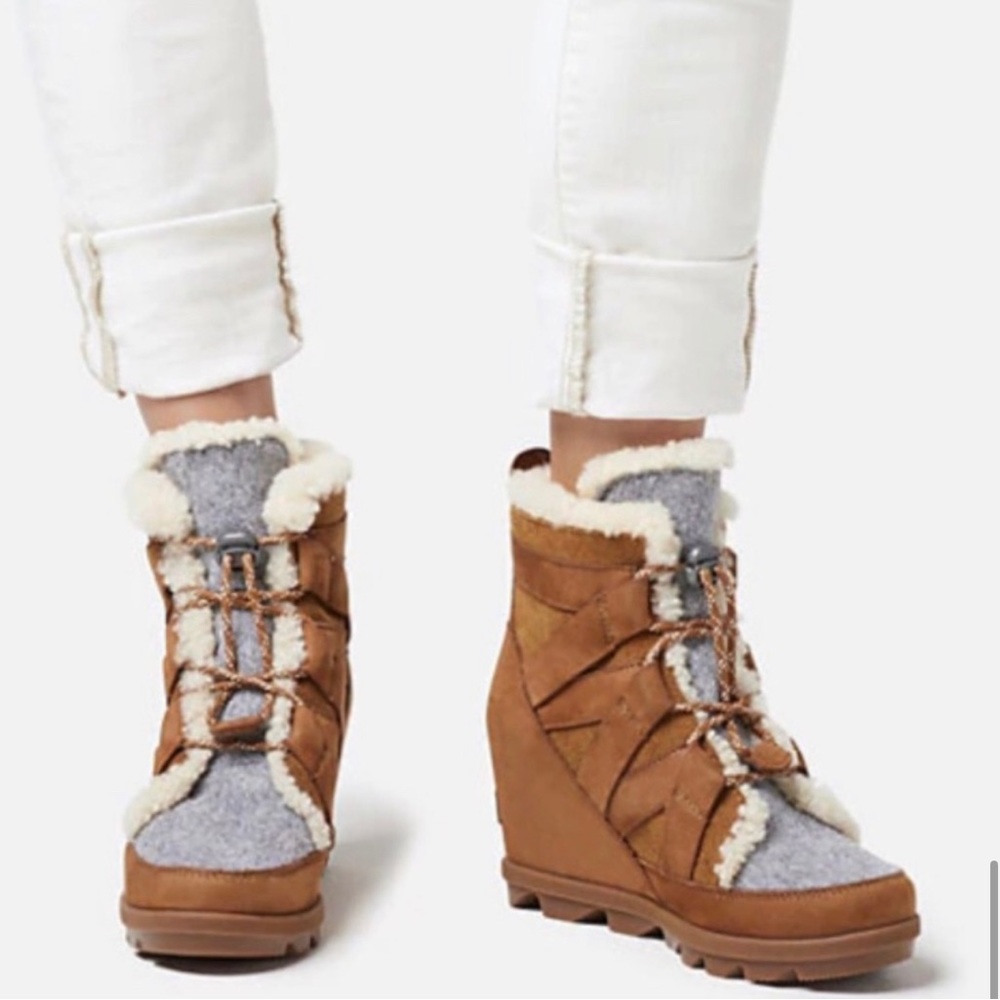 Womens Sorel Joan of Arctic Wedge II Winter Cozy Nubuck Waterproof Boots